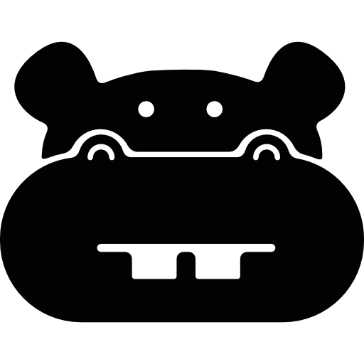 głowa hipopotama  ikona