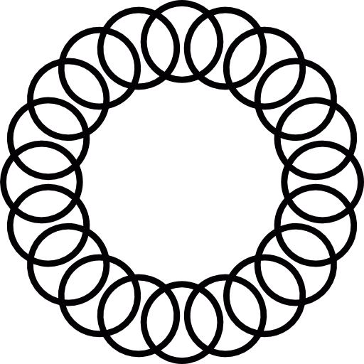 Circular ring of an spiral  icon