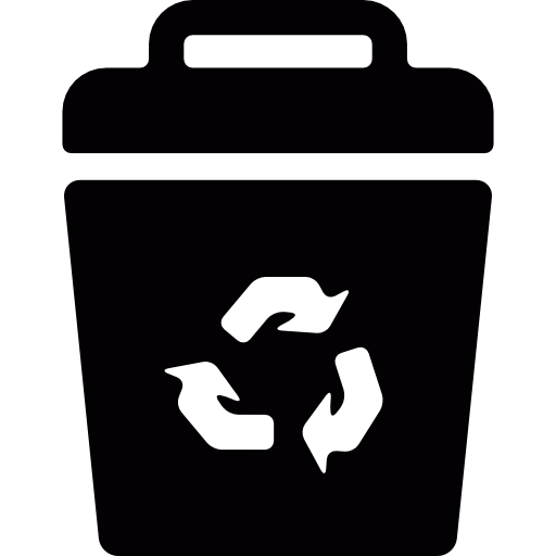 papelera de reciclaje Basic Straight Filled icono