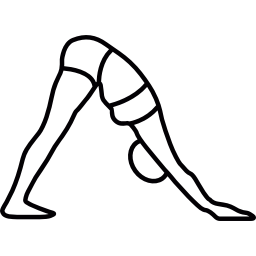 Yoga asana of a woman  icon