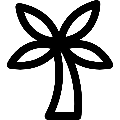 drzewo palmowe Curved Lineal ikona