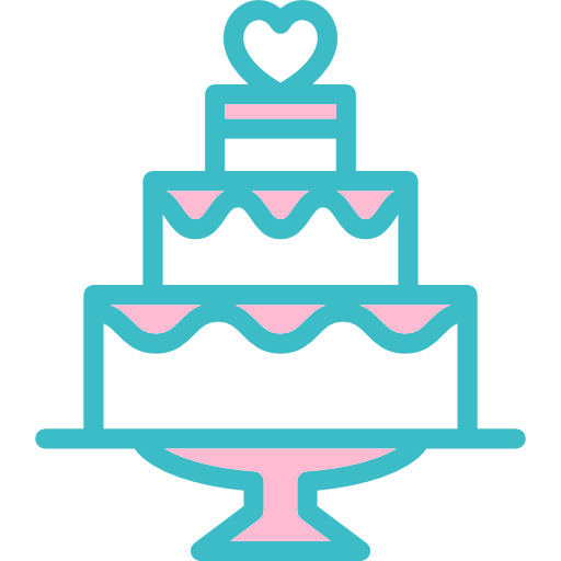 pastel de boda  icono