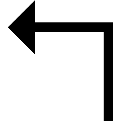 Left arrow Basic Straight Filled icon