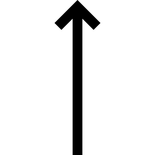 flecha hacia arriba Basic Straight Filled icono