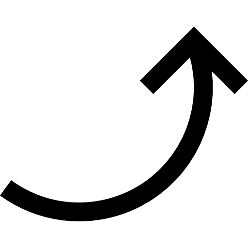 曲線矢印 Basic Straight Filled icon