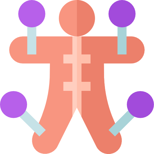 poupée vaudou Basic Straight Flat Icône