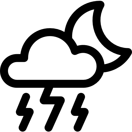 trueno Basic Rounded Lineal icono