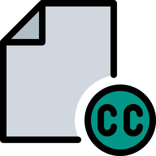 creative commons Pixel Perfect Lineal Color icono