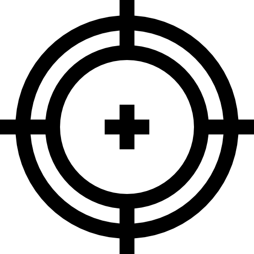 cible Basic Straight Lineal Icône