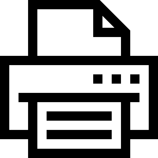 drukarka Basic Straight Lineal ikona