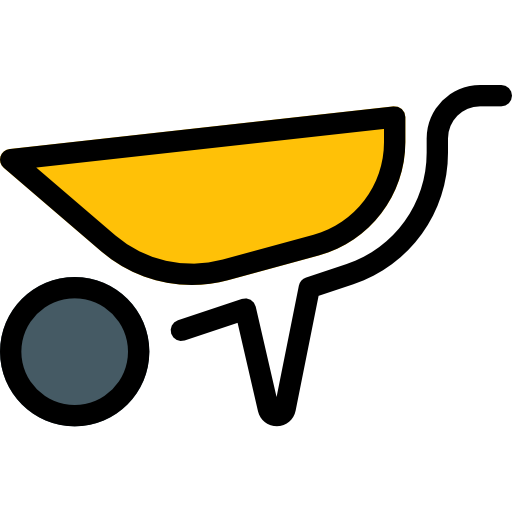 Wheelbarrow Pixel Perfect Lineal Color icon