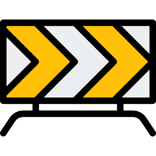 barrera vial Pixel Perfect Lineal Color icono