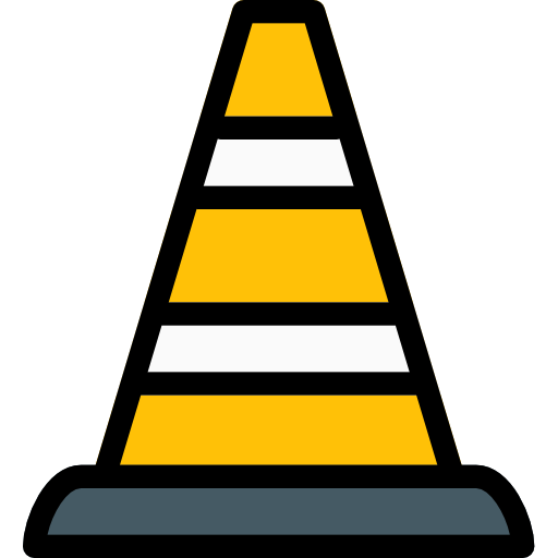 cone de tráfego Pixel Perfect Lineal Color Ícone