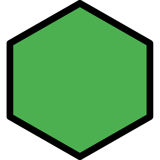 hexagon Pixel Perfect Lineal Color icon