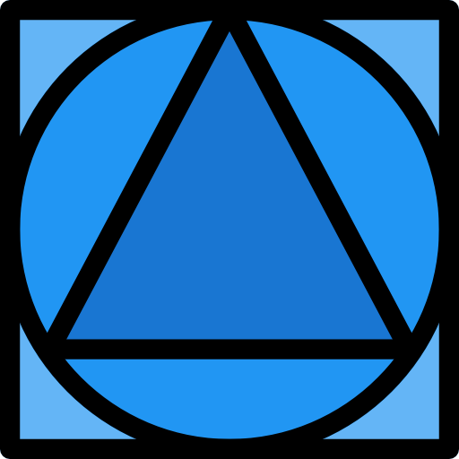 三角形 Pixel Perfect Lineal Color icon