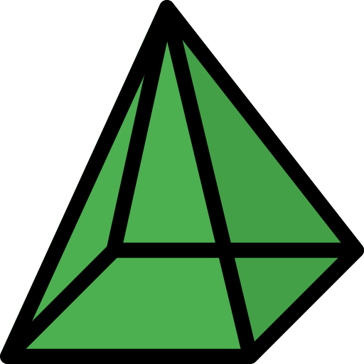 pirámide Pixel Perfect Lineal Color icono