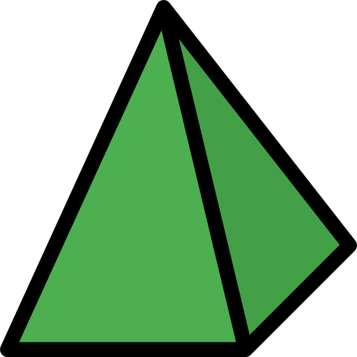 pyramide Pixel Perfect Lineal Color Icône