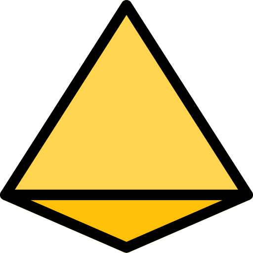 tetraedro Pixel Perfect Lineal Color Ícone