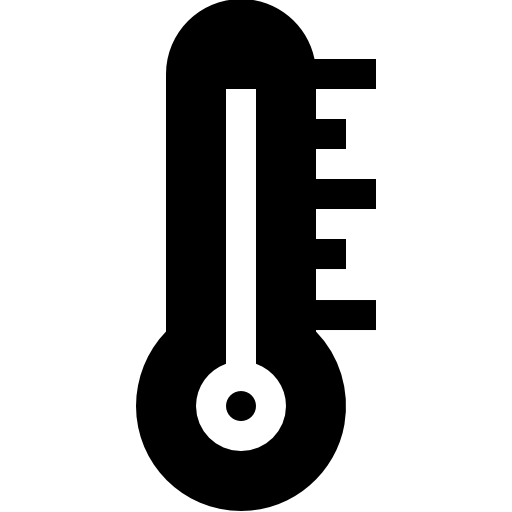 termómetro Basic Straight Filled icono