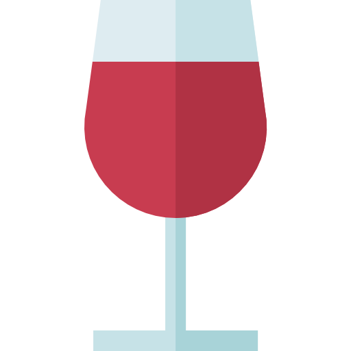 Wine glass Basic Straight Flat icon