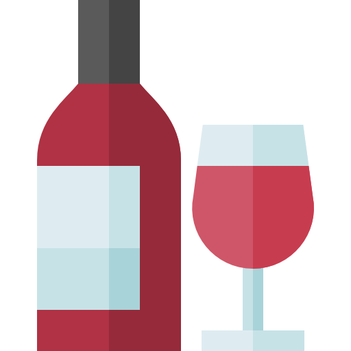 wijnfles Basic Straight Flat icoon
