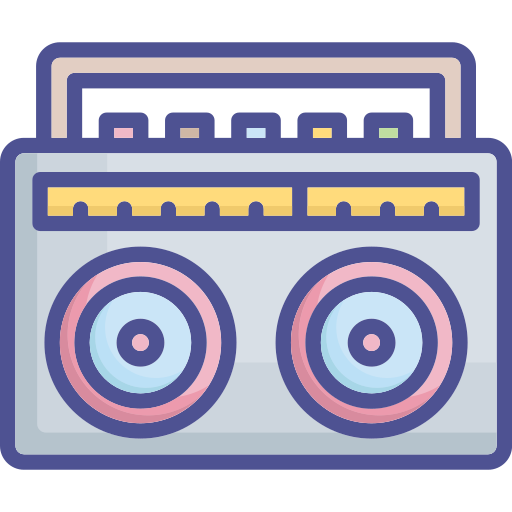 boombox Generic color lineal-color icoon