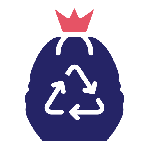 busta della spazzatura Generic color fill icona