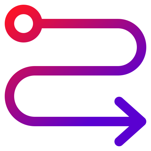 route Generic gradient outline icon