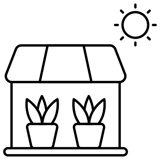 그린 하우스 Generic black outline icon