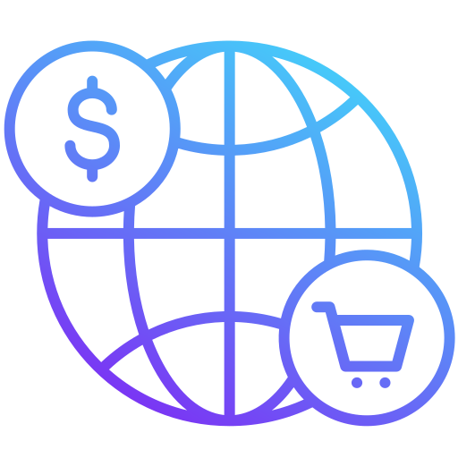 rynek światowy Generic gradient outline ikona