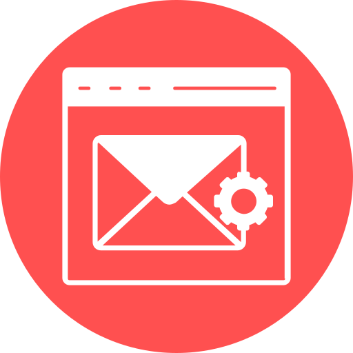 ustawienia poczty e-mail Generic color fill ikona
