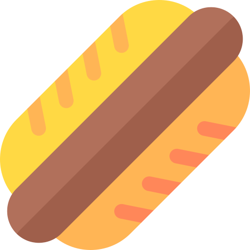 hot-dog Basic Rounded Flat Icône