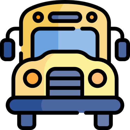 bus scolaire Kawaii Lineal color Icône