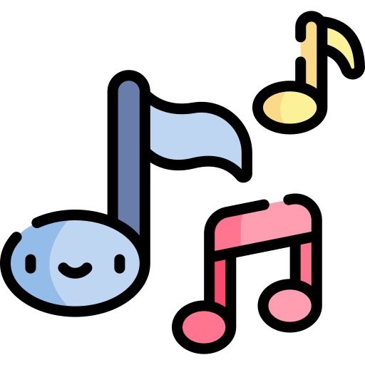 음악 Kawaii Lineal color icon