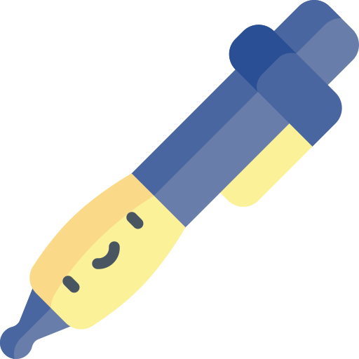 długopis Kawaii Flat ikona