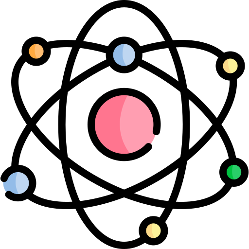 atom Kawaii Lineal color ikona