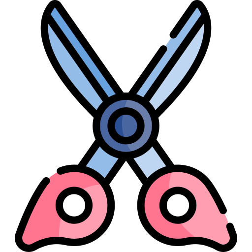 Scissors Kawaii Lineal color icon