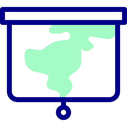 World map Detailed Mixed Lineal color icon