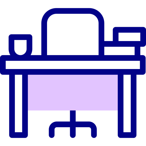 biurko nauczyciela Detailed Mixed Lineal color ikona