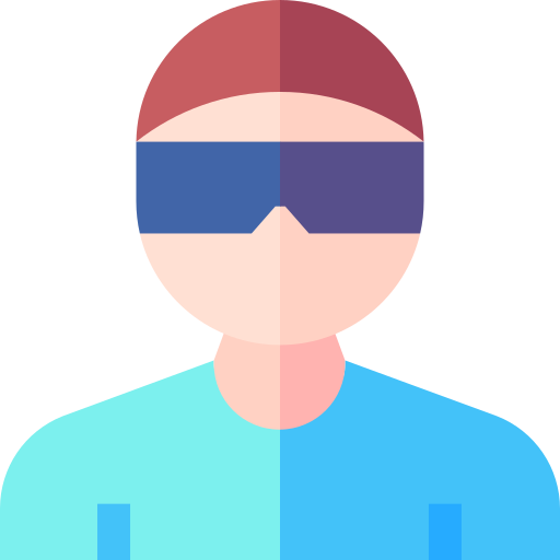 virtuele realiteit Basic Straight Flat icoon