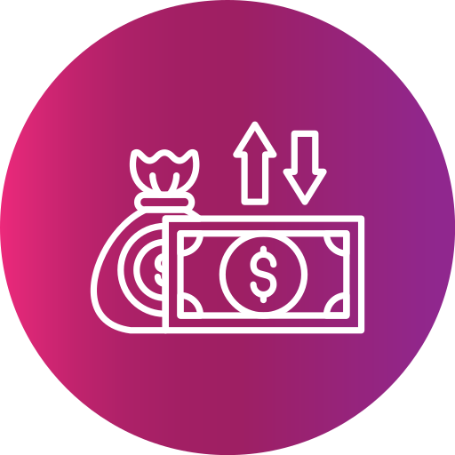 przepływ środków pieniężnych Generic gradient fill ikona