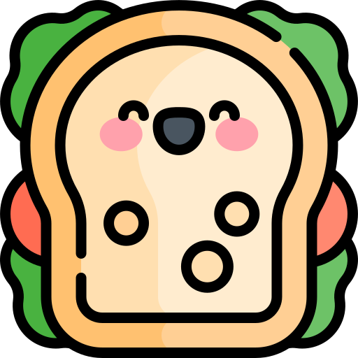 sandwich Kawaii Lineal color Icône