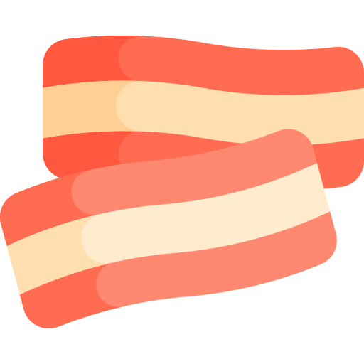 bacon Kawaii Flat Ícone