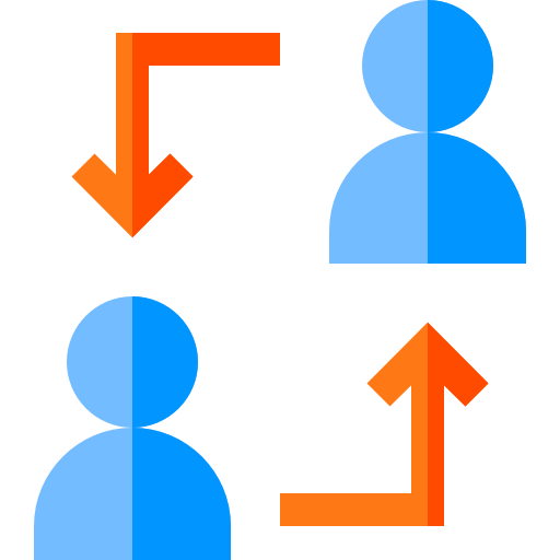 Échange Basic Straight Flat Icône