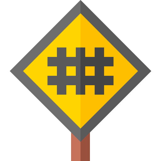 segnale stradale Basic Straight Flat icona