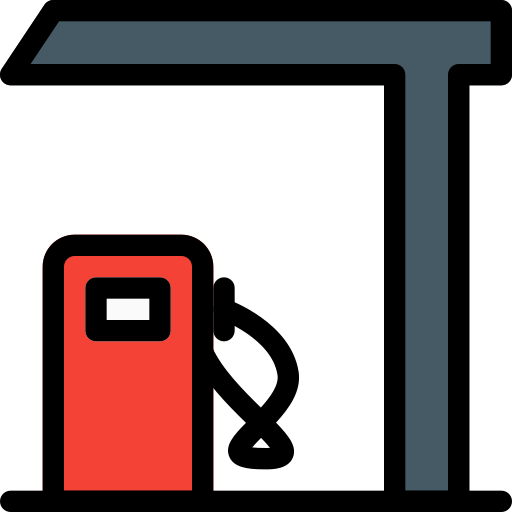 Fuel station Pixel Perfect Lineal Color icon