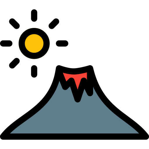 kilimanjaro berg Pixel Perfect Lineal Color icoon
