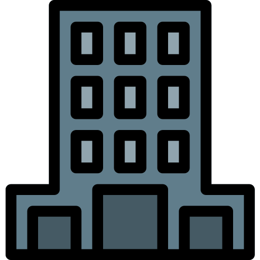 Office block Pixel Perfect Lineal Color icon