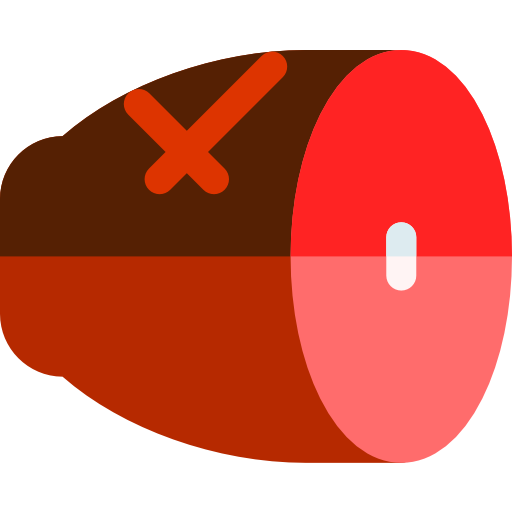 szynka Basic Rounded Flat ikona
