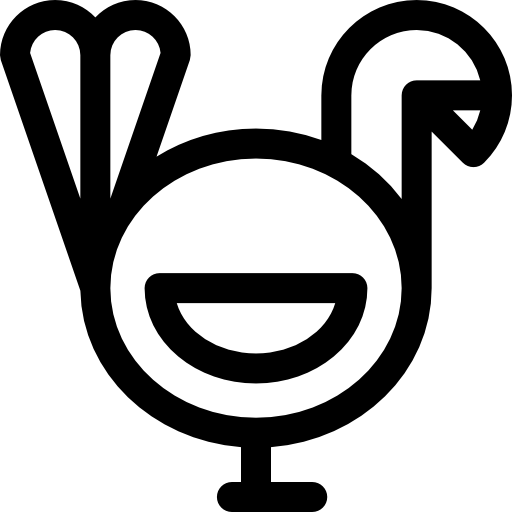 pavo Basic Rounded Lineal icono